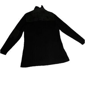 Terry Lewis Classic Leather Wool Jacket Long Sleeve Black Size L Western Cowboy